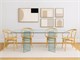 Libro Bases in curved glass for crystal table in Living room