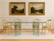 Libro Bases in curved glass for crystal table in Living room
