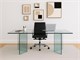 Libro Bases in curved glass for crystal table in Living room