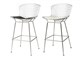 BERTOIA Chromed metal stool  in Living room