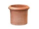 Vaso cilindro trequanda liscio in terracotta in Esterno