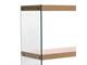 Glass and oak-wood bookcase Nancy 75 in Living room