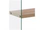 Glass and oak-wood bookcase Nancy 75 in Living room