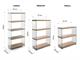 Glass and oak-wood bookcase Nancy 75 in Living room