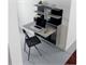Wall Folding Table/Desk With Chairs and Wall Bookcase Bureau in Living room