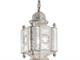 Ornamental hanging lamp with metal and silver structure Nawa in Lighting