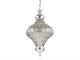 Hanging lamp with drilled metal and silver structure Nawa in Lighting