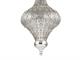 Hanging lamp with drilled metal and silver structure Nawa in Lighting
