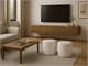Pouffe in eco-leather Bongo in Living room