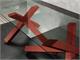 Table en bois et verre Cross  in Jour