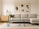 Coffee table in curved glass Virgola in Living room