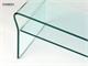 Coffee table in curved glass Niagara ripiano in Living room