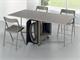 Folding table with chairs Archimede C in Living room