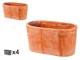 Cassetta in terracotta semiovale Moderne in Esterno