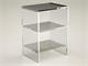 Acrylic glass night table with shelves Nora 2 in Bedrooms