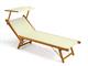 Wooden beach lounger Apollo in Outdoor