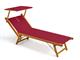 Wooden beach lounger Apollo in Outdoor