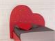 Letto 120 imbottito con contenitore Heart in Notte