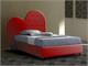 Letto 120 imbottito con contenitore Heart in Notte