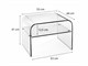 Crystal bedside table Comodo Piano - 53x44 cm in Bedrooms