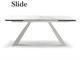 Extendible ceramic table with optional bases Paddle in Living room