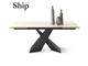 Extendible ceramic table with optional bases Paddle in Living room