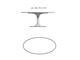 Tavolino ovale Tulip 120x75 H 41 in Giorno