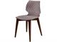 Design-Stuhl mit Holzbeinen Uni 562 in Tag
