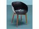 Poltroncina telaio in legno Uni-Ka 599 in Giorno