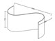 Curved glass base for glass table Siddartha in Living room