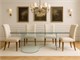 Curved glass base for glass table Siddartha in Living room