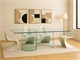 Curved glass base for glass table Siddartha in Living room