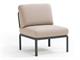 Garden armchair Anthracite Komodo Central Element in Outdoor