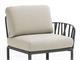 Outdoor lounge chair Anthracite Komodo terminal element right/left in Outdoor