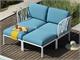 Outdoor lounge chair Dove-grey Komodo terminal element right/left in Outdoor