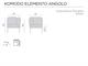 Balcony armchair White Komodo corner element in Outdoor