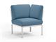 Balcony armchair White Komodo corner element in Outdoor