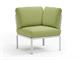 Balcony armchair White Komodo corner element in Outdoor