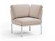 Balcony armchair White Komodo corner element in Outdoor
