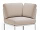 Balcony armchair White Komodo corner element in Outdoor