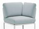 Balcony armchair White Komodo corner element in Outdoor