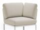 Balcony armchair White Komodo corner element in Outdoor