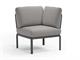 Fauteuil de balcon Komodo Anthracite élément d'angle in Extérieur