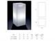 Pouf lumineux Haut Cube Blok in Extérieur