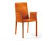 Leather armchair with armrests Tiziano in Living room