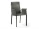 Leather armchair with armrests Tiziano in Living room
