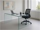 Curved glass desk Scriptorium in Office