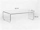 Tavolino da salotto in vetro Theater - 90x35 - 90x55 cm in Giorno