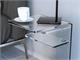 Comodino design vetro acrilico Linea in Notte