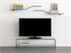 Curved glass tv stand Tango in Living room